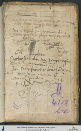 Handschriftliche Notizen
