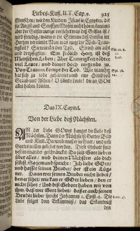 Das IX. Capitel. Von der Liebe deß Nächsten.