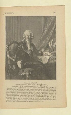 Calonne (1734 - 1803). D'aprés le portrait peint par Mme Vigée-Lebrun. Château royal de Windsor, Angleterre. - Photographie