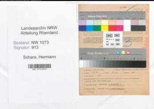 Entnazifizierung Hermann Schara , geb. 22.06.1897 (Hefefachmann)