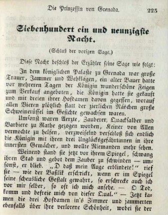 Siebenhundert ein und neunzigste Nacht