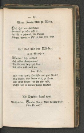 Der Tod und das Mädchen.