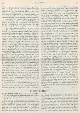 241-244 Kleine Kritiken