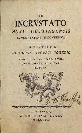 De incrvstato agri Gottingensi commentatio physico-chemica