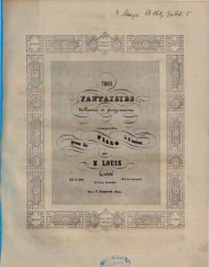 Trois fantaisies brillantes et progressives pour le piano à 4 mains : op. 56, 2. La serenade