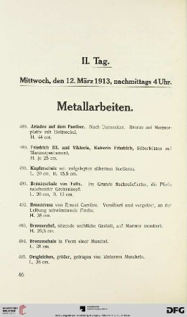 Metallarbeiten (Nr. 488-516)