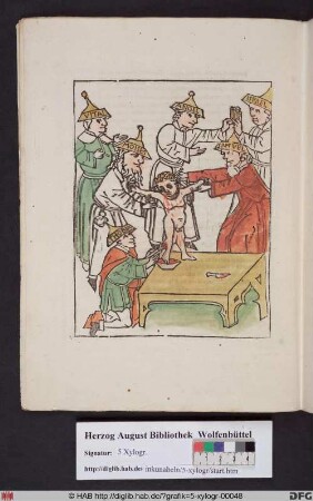 Folterung Simons von Trient sowie Auffangen seines Blutes.