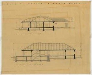 Villa Ollk Miquelstraße 16, Berlin-Schmargendorf: Schnitte 1:100