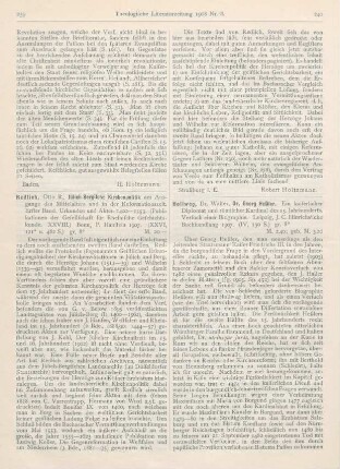 239-240 [Rezension] Redlich, Otto R., Jülich-Bergische Kirchenpolitik am Ausgange des Mittelalters und in der Reformationszeit. 1. Bd.: Urkunden und Akten 1400 - 1553