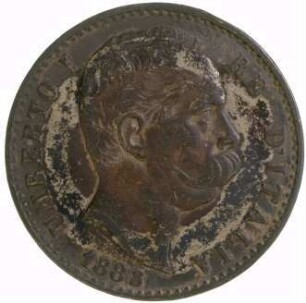 Münze, 2 Lire, 1883