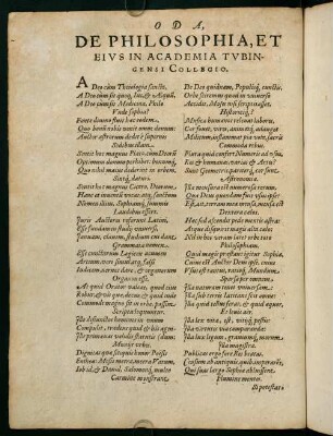 Oda, de Philosophia...