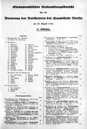 Nr. 6, 20. August 1936