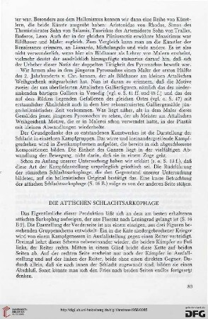 Die attischen Schlachtsarkophage