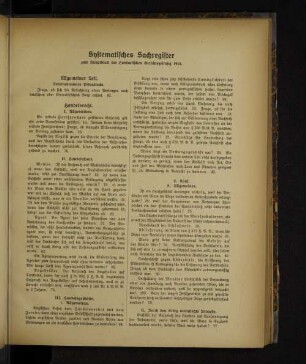 Systematisches Sachregister zum Hauptblatt der Hanseatischen Gerichtszeitung 1918.