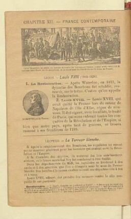Chapitre XII. - France contemporaine