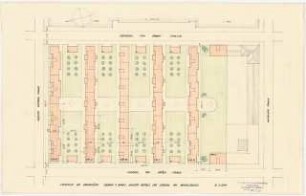 Wohnblock, Berlin-Reinickendorf: Lageplan 1:5000 mit Beschriftung