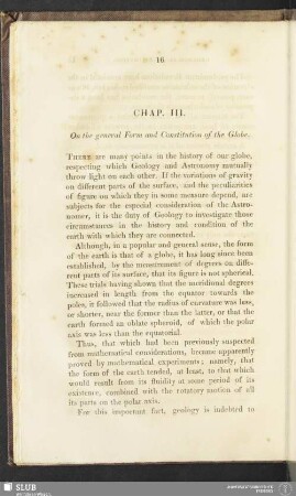 Chap. III. On the general Form and Constitution of the Globe