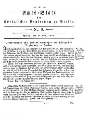 No 9, 14. März 1821
