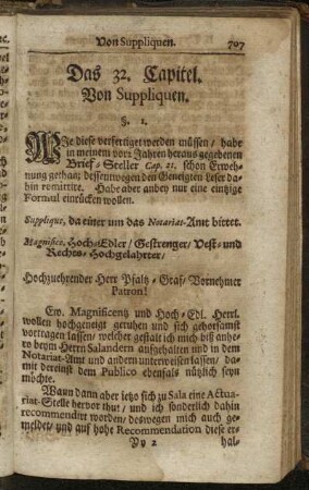 Das 32. Capitel. Von Suppliquen.