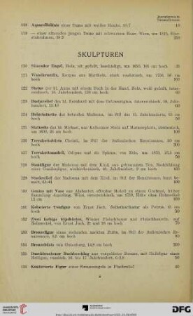 Skulpturen (Nr. 120-136)