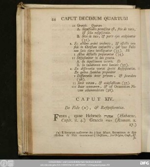 Caput XIV. De Fide, & Resipiscentia.