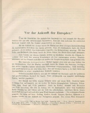 I. Vor der Ankunft der Europäer