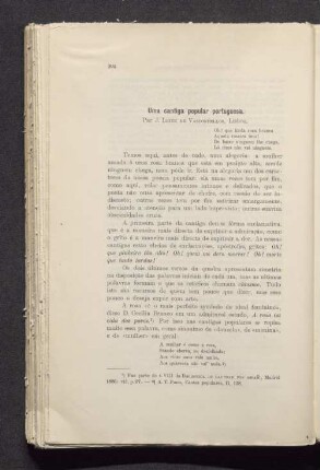 Uma cantiga popular portuguesa