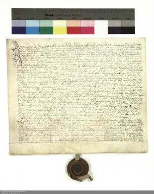 Revers des Georg Lukas von Schleifras zu Reichlos bezüglich der Belehnung mit einem Sitz in Motzlar und weiteren im Einzelnen aufgeführten Lehen durch Joachim [von Gravenegg], Abt von Fulda