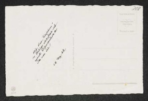 Brief von Fritz von Unruh an Gerhart Hauptmann