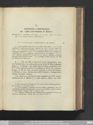 IX. Apokeryxis e diseredazione nel «Libro siro-romano di diritto».