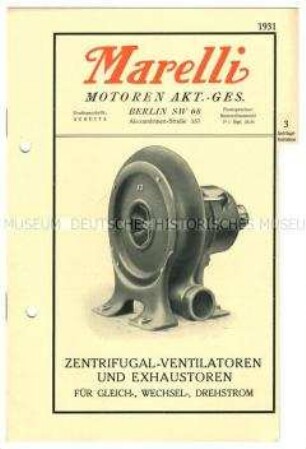 Zentrifugal-Ventilatoren und Exhaustoren