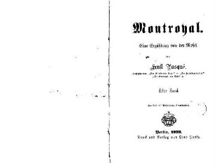 Montroyal : eine Erzählung von der Mosel, 1. Der neue Herr von Beuren