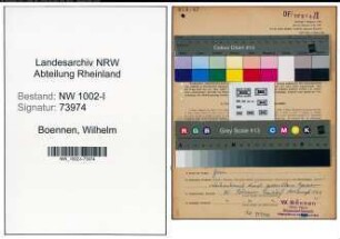 Entnazifizierung Wilhelm Boennen , geb. 02.08.1897 (Kaufmann)