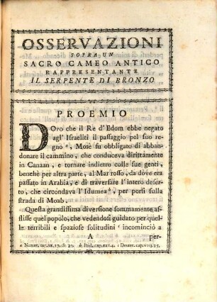 Osservazioni sopra un sacro cameo antico