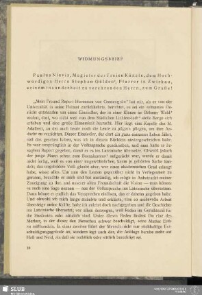 Widmungsbrief