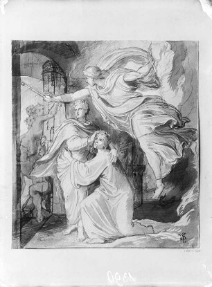 Engel, den Dichtern das Tor der Höllenstadt öffnend, zu Dante, Inferno 9