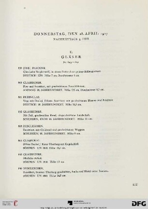 Donnerstag, den 28. April 1927, Nachmittags 3 Uhr