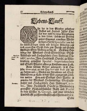 20-30, Lebens-Lauff
