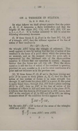 On a theorem in statics.