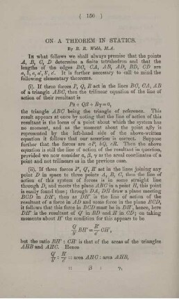 On a theorem in statics.