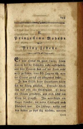 II. Prinzessinn Modeste und Prinz Fidelle.