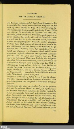 Nachwort von Ida Görres-Coudenhove