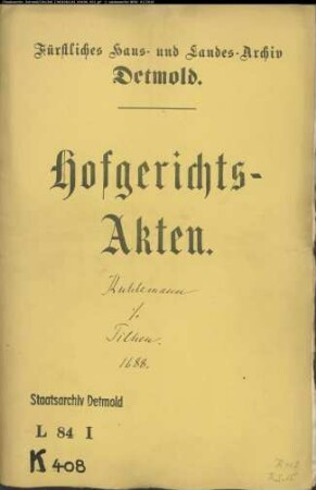 Kuhlemann zu Leese, Meierjobst und Meierbartold zu Wittigenhöfen gegen Franz Tilhens Erben zu Leese - Hude im Leeser Bruch