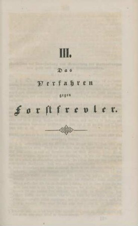 Das Verfahren gegen Forstfrevler.