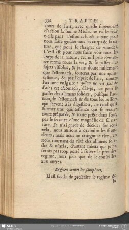 Regime contre les soulphres