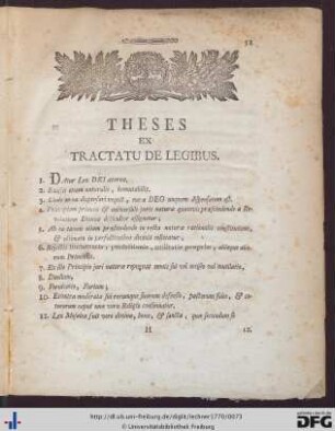 Theses Ex Tractatu De Legibus.