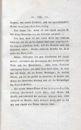 Sparsame Haushaltung