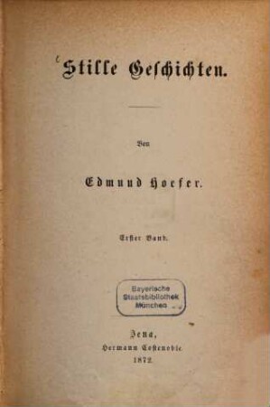 Stille Geschichten, 1