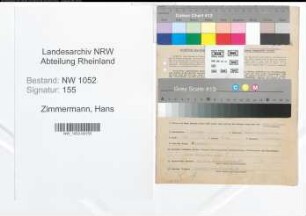 Entnazifizierung Hans Zimmermann , geb. 09.02.1900 (Verwaltungsbeamter)