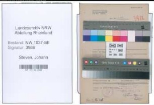 Entnazifizierung Johann Steven , geb. 11.11.1901 (Vollzugsbeamter)